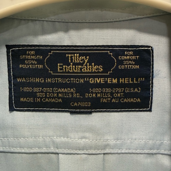 Vintage Tilley Endurables Light Blue Maxi Shirt Dress | Made in Canada | Belted - Picture 2 of 7